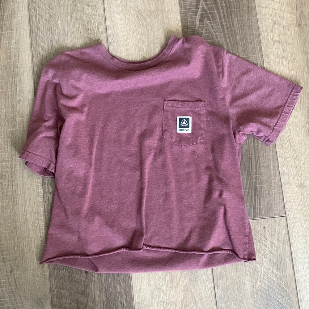 Active Red Cut Off Cropped Top